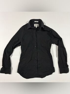 Express Men’s Black Long-Sleeve Button-Up Shirt